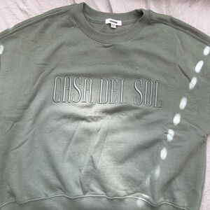 garage cropped crewneck sweatshirt